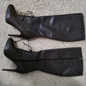 Dark Brown Leather Boots